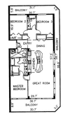 3 Bedroom 3 Bathroom 1801 square feet east end unit