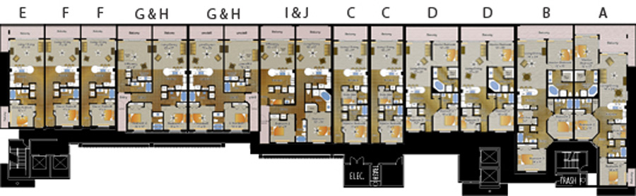 Majestic Beach Resort Floor Plans