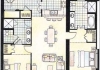 2 bedroom 2 bath plus bunk area 1505 square feet, windsong floor plan