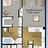 2 bedroom 2 bath 1281 square feet