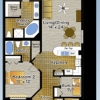 4 bedroom (4th bedroom is a bunk room) 3 bath 1617 square foot end unit
